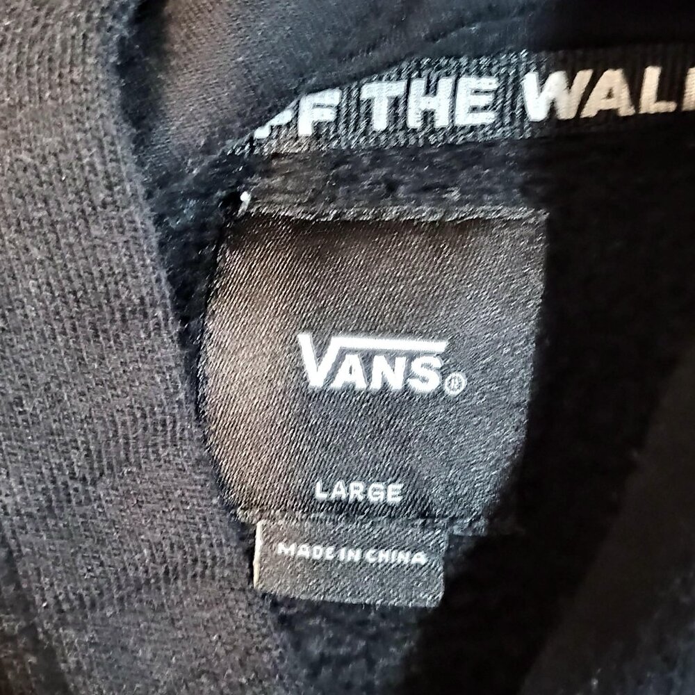 Vans Hoodie Kids Large Black Neon Gradient Graphic Skate Streetwear Pullover Hoo - Picture 3 of 9